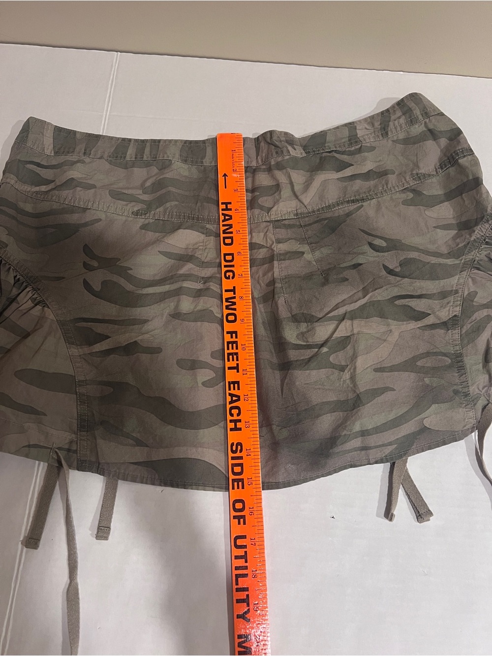 Wild Fable Camo Mini Skirt Drawstring Hem and Detail Grunge Festival Outfit L - Picture 9 of 11